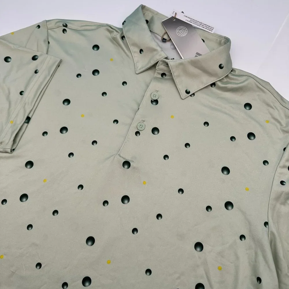 adidas Men's‎ Ultimate 365 Allover Graphic Print Golf Polo, Size S, Linen Green